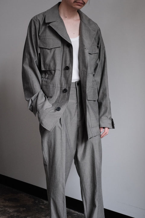 山内/2plyキュプラ×鉄媒染コットン・フィールドジャケット