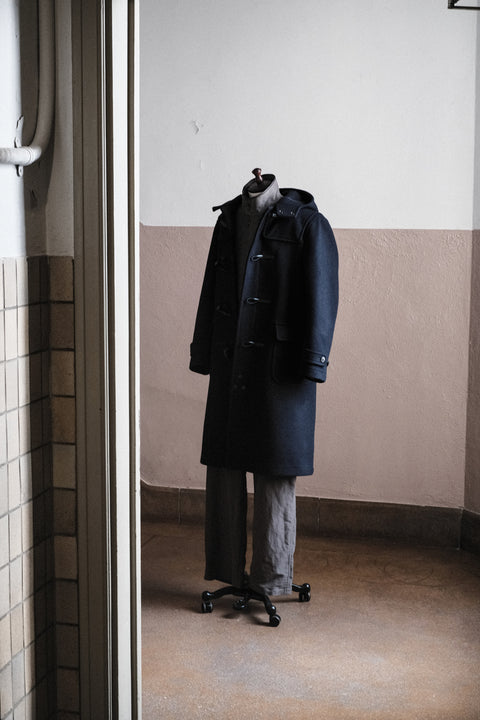 SCYE BASICS/Double Woven Melton Duffle Coat