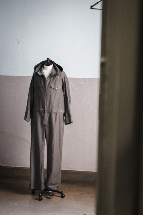 Scye/Cotton Moleskin Detachable Hood Jumpsuits