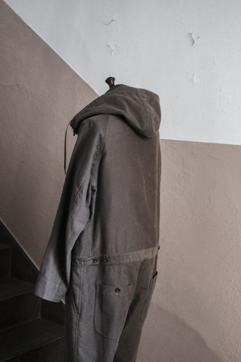 Scye/Cotton Moleskin Detachable Hood Jumpsuits