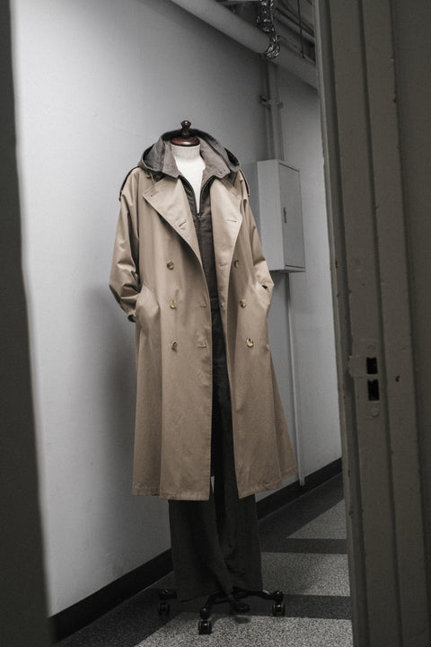 SCYE BASICS/Finx Cotton Gaberdine Trench Coat