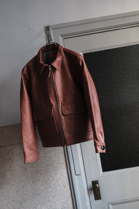 FRANK LEDER/Organic Dyed Buffalo Bomber Jacket (store only or contact)