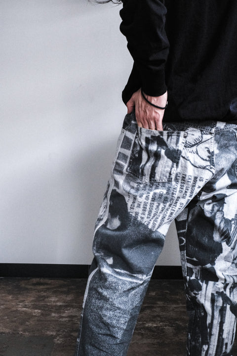 The DUFFER N NEPHEWS/Picture Print Denim Pants