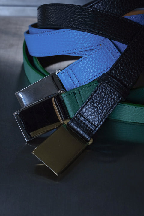 Scye/Shrink Leather Box Buckle Belt