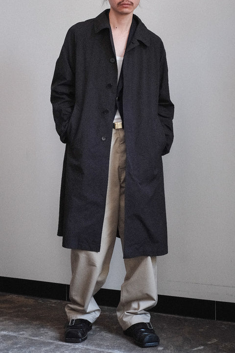 SCYE BASICS/High Density Mil Cloth Balmacaan Coat