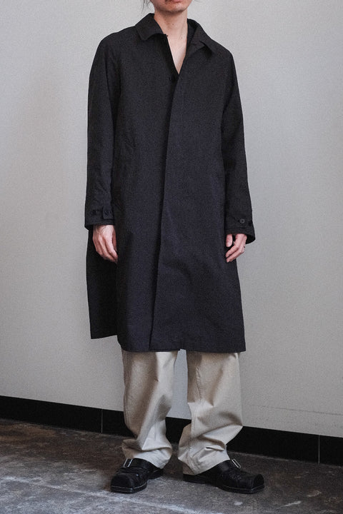 SCYE BASICS/High Density Mil Cloth Balmacaan Coat