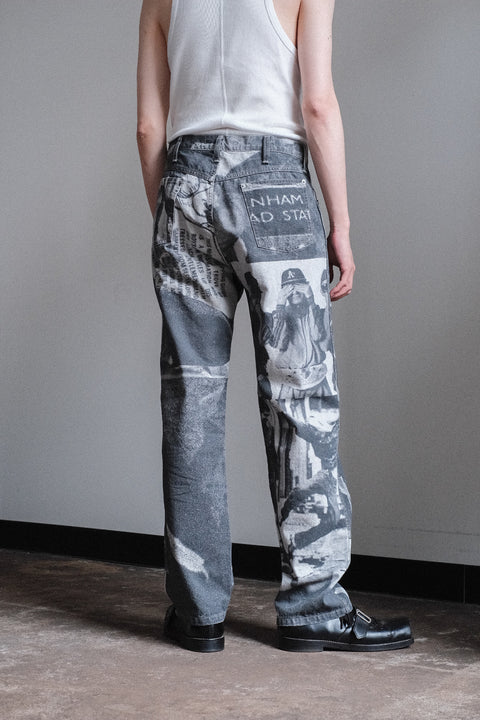The DUFFER N NEPHEWS/Picture Print Denim Pants