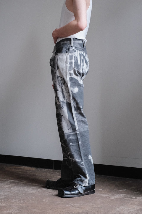 The DUFFER N NEPHEWS/Picture Print Denim Pants