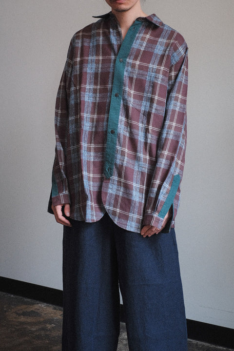 FRANK LEDER/Rare Czech Vintage Cotton Linen Old Style Shirt