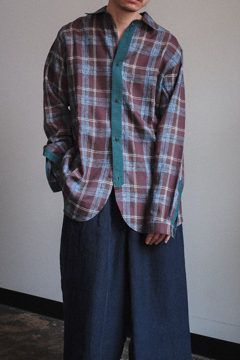 FRANK LEDER/Rare Czech Vintage Cotton Linen Old Style Shirt