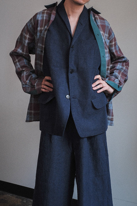 FRANK LEDER/Fabric Washed Linen Sleeveless Blazer