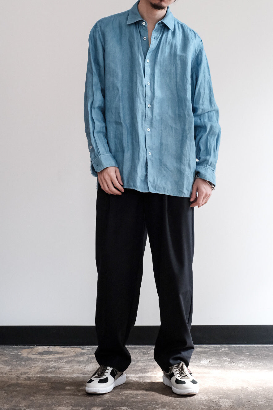45R/藍 ヘンプ シャツ 45R/藍 ヘンプ シャツ