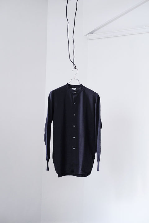 Scye/Giza Cotton 16GG Band Collar Shirt